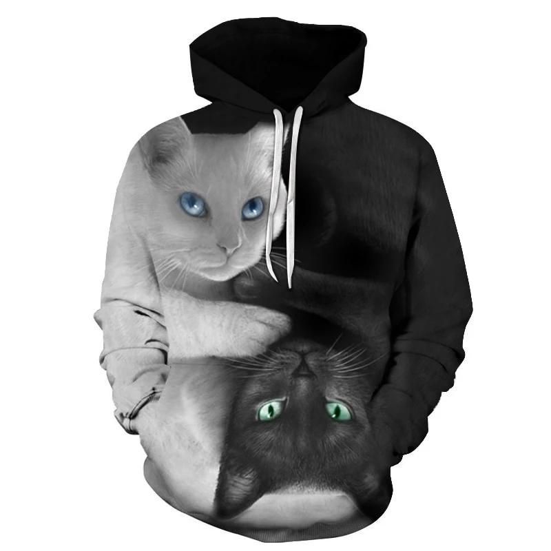YIN YANG CAT 3D Hoodie For Men Women All Over 3D Printed Hoodie - fee789bfeb5b YIN YANG CAT 3D Hoodie For Men Women All Over 3D Printed Hoodie - fee789bfeb5b