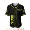 Yoda Star Wars Floating Black Baseball Jersey