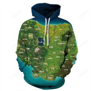 Youth & Adult Fortnite Map 3D Hoodie For Men Women All Over 3D Printed Hoodie Green Fortnite 3D Hoodie For Men Women All Over 3D Printed Hoodies - 71bcaea3985b
