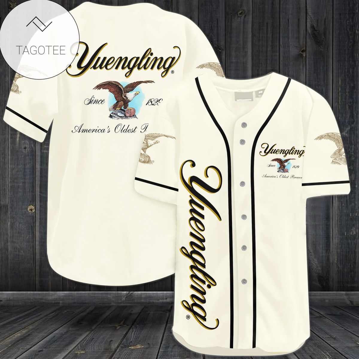 Yuengling Size 1829 Logo Baseball Jersey Shirt Yuengling Size 1829 Logo Baseball Jersey Shirt