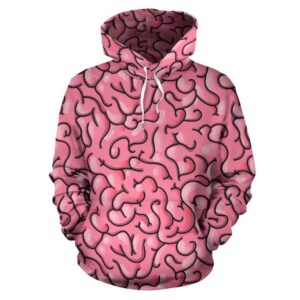 Zombie Brain Halloween Pattern Print All Over Graphic 3D Hoodie For Men Women All Over 3D Printed Hoodie - edcc5a7633d3